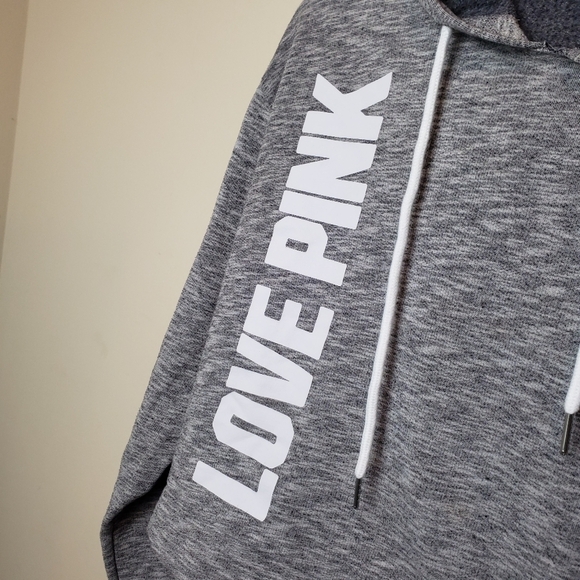 PINK VICTORIA'S SECRET Grey Pullover Hoodie KIO7R - Picture 5 of 11